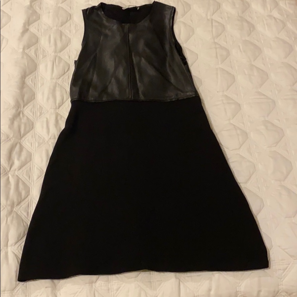 Zara dress Half faux leather